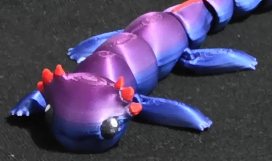Axolotl, purple and blue