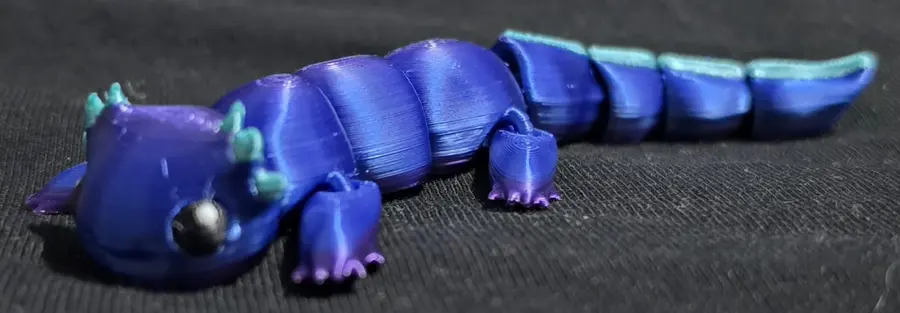Axolotl, purple and red